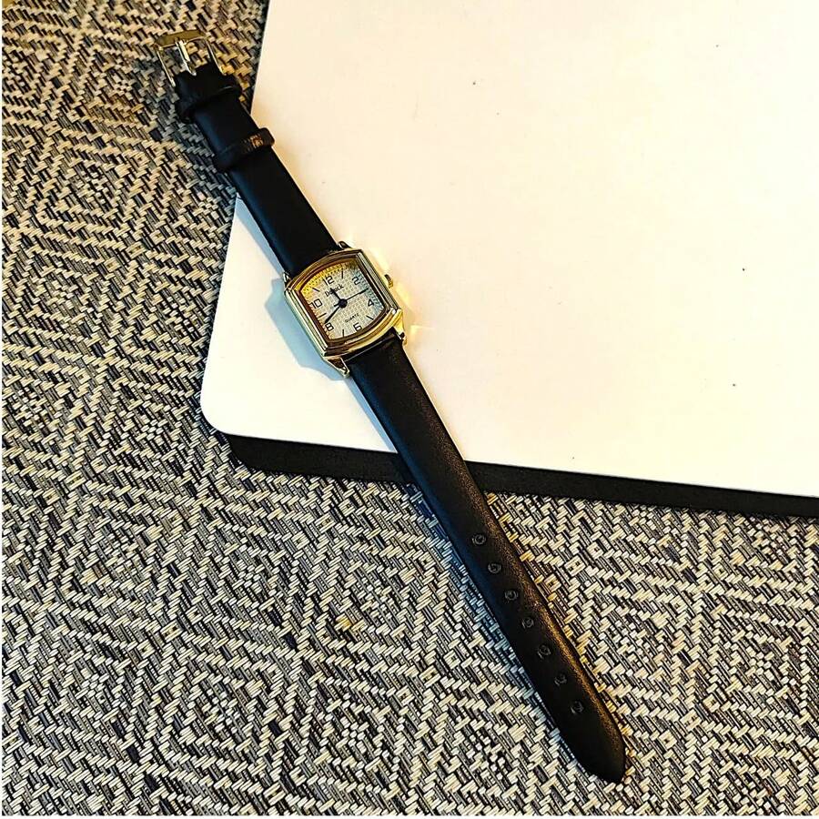 MINI LEATHER Quartz Women's Watch [Si] - 金色 - 查看 1