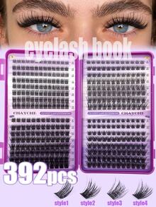 392 Personal Eyelash Book Cluster Extended False Eyelashes DIY At Home Cluster Eyelash Extended Makeup, Rzęsy, Rzęsy, Eyeliner Cluster, Cluster Eyelash, Naturalne, Puszyste Sztuczne Rzęsy, Odpowiednie Na Halloween, Boże Narodzenie, Makijaż