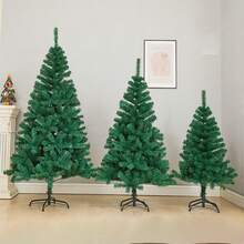 1pc Artificial Christmas Tree With Metal Frame (17.72in/47.24in/35.43in/59.1in/70.87in/82.68in) - Full Branch Assembly Without Lights, Stable For Indoor/Outdoor Home, Office And Event Decoration, No Power Required - Green - View 3