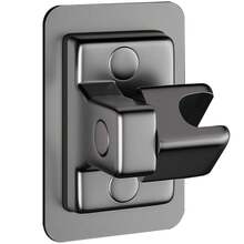360° Soporte ajustable para cabezal de ducha, soporte universal para cabezal de ducha de mano - montaje en pared sin taladro, fuerte adherencia - Gris - Ver 3