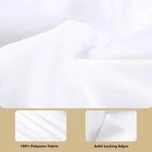 White Tablecloth Rectangle 60 X 102 Inch 2 Pack 6ft Polyester Fabric Table Cloths Rectangular Table Covers For Party Banquet Dining Birthday Wedding - White+60 x 102inch-2pack - View 4