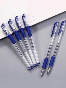 欧洲标准中性笔、圆珠笔、填充套装黑色蓝色红色墨水子弹头0.5毫米凝胶笔学校和办公用品文具 - 多色 - 查看 6