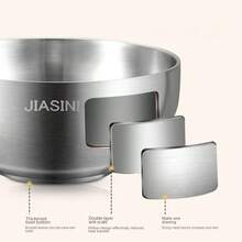 1-2-5件超大搅拌碗不锈钢双层碗大容量吃饭煲汤碗隔热家用