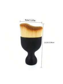 1pc Rhinestone Embellished Car Interior Crevice Brush, Short Soft Bristles Clean Air Conditioner Vent, Cleaning & Beauty - Black - View 6