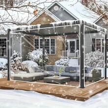 1 件防水透明雨罩带密封圈 - 非常适合露台、花园、门廊遮阳篷和露营、户外花园防雨透明 PVC 乙烯基防水布，适用于露台、覆盖物、门廊遮阳篷、植物、露营