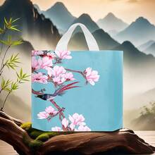 5/10/50pcs Premium Gift Bags, Thank You Shopping Bags With Soft Loop Handles - Multipurpose Shopping And Party Favor Bags For Weddings, Birthdays, And More - Durable Plastic Craft Bags For Home Decor, Room Decor, And Christmas Decorations