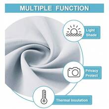 Sightlight Door Window Curtains, Privacy Window Curtains Thermal Insulate Covering For Patio/Glass/Front Door, 12 Inch X 69 Inches, Greyish White, 1 Panel - 灰白英寸 - 查看 7