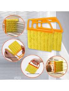 1 pièce Dépoussiéreur de stores vénitiens réglable - Amovible, lavable en machine, outil de nettoyage efficace pour stores, climatiseurs, bouches d'aération, fournitures de nettoyage ménager de base