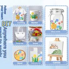 طقم أقلام تحديد ذات طرفين، أقلام رسم فنية قابلة للغسيل للأطفال وطلاب المرحلة الابتدائية، أقلام تحديد متعددة الألوان على أساس المياه للرسم والتلوين