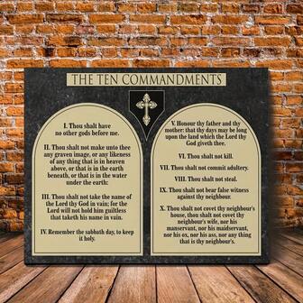Canvas Art - Scripture & Ten Commandments, Christian Wall Decor For Living Room & Bedroom, Perfect Home Decoration Or Festival Gift Scripture Wall Decor