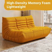 Light Luxury Minimalism Armless Floor Lounge Chair Sofa, Bean Bag Fireplace Chair, Durable And Comfortable Floor Lounge Chair, Plush Teddy Fleece Memory Foam Compressed Foam Self-Expanding Ergonomic Chair