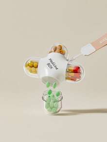 1pc Waterproof Travel Pill Case - 4 Compartments With Transparent Lid, For Daily Medication, Vitamins, Supplements Storage - Compact Portable Pill Box For Travel, Home, Office, School, Home Medicine Management, Secure Latch Design, Durable Structure, Dedicated For Health-Conscious Users