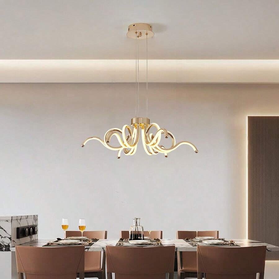 1pc Modern Luxury Gold-Plated Flower LED Color-Changing Crystal Lamp For Living Room, Bedroom, Dining Room, Hotel, No Switch, No Remote Control - Multicolor - View 1