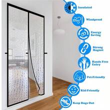 Magnetic Thermal Insulated Door Curtain, Waterproof EVA Door Cover, Fit Doors Size Up To 38x82Temperature Insulated Doorway Curtain Partition, Patio Self - Closing Doors Net Screen - Phù hợp với kích thước cửa 36"X94.5" - Xem 6