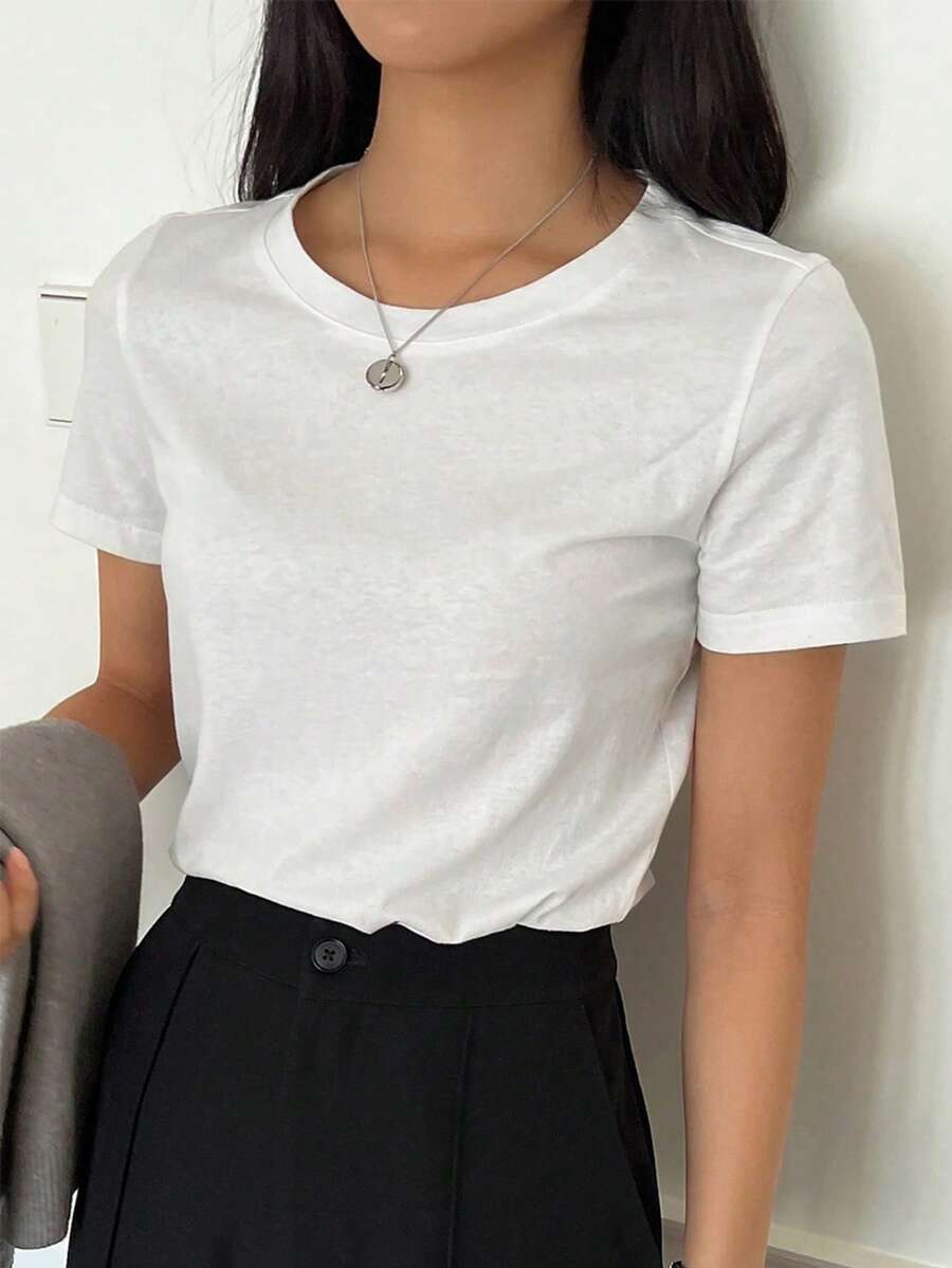 Playeras básicas premium modernas y juveniles, cómodas y versátiles para cualquier ocasión - Blanco - Ver 1