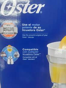 accesorio Oster para Exprimidor de cítricos para licuadoras Oster, compatible con la mayoría de licuadoras Oster, excepto la serie xpert , jarra de 750ml - Blanco - Ver 8