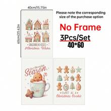 Set da 3 stampe a tema natalizio, stampe natalizie pastello, arte stampabile natalizia carina, stampe per decorazioni natalizie, decorazioni natalizie neutre, poster d'arte su tela per camera da letto, soggiorno, corridoio, decorazione per la casa - Multicolore - Visualizzare 14