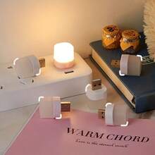 1/4/10个装迷你USB小夜灯暖白色护眼读书灯USB插头电脑移动电源充电LED夜灯 - usb迷你夜燈 - 查看 6