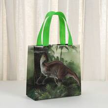 6/12/24 piezas Bolsas de regalo con temática de dinosaurio con asas, bolsas de regalo de tela no tejida con temática de dinosaurio, bolsas de regalo para fiesta de cumpleaños con temática de dinosaurio, adecuadas para suministros de fiesta con temática de cumpleaños, también se pueden usar como bolsas de compras. - Multicolor - Ver 4