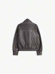 OUTTA BOX Vintage Distressed Washed PU Casual Women Jacket For Autumn - Mocha Brown - View 7