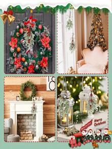 2 peças de visco artificial com bagas, enfeite de visco nevado para pendurar no Natal, flores artificiais de Natal, enfeites para árvore de Natal, para decoração de árvore de Natal, guirlanda DIY, embrulho de presentes de Natal, decoração de lareira, decoração de casa para festas de casamento, decoração de Natal para quarto, decoração de Natal de inverno, presentes de Natal para casa, decoração de Natal - Multicolorido - Ver 8