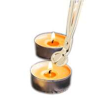 Juego de 3 piezas de herramientas para velas en color negro y dorado, kit de herramientas de acero inoxidable que incluye cortador de mecha, sumergidor de mecha y apagador de mecha para amantes de las velas, set de accesorios para velas - Dorado - Ver 6