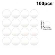 100pcs 1-Inch Clear Acrylic Round Bases - Smooth Edged, For Christmas Tree Toppers, Keychains, Holiday Crafts - DIY Handmade, Top Decoration Design, Transparent Acrylic Material, Handmade Gift Making, Miniature Display Stand, Modern Clear Circular Discs - Multicolor - View 15