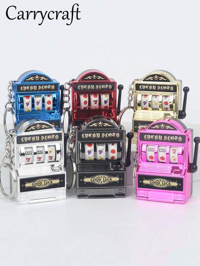 1/2PCS Chaveiro de Frutas Lucky Charm Jackpot Chaveiros Mini Pingente de Cassino Bolsa Charme Presentes Novidades Adultos Mini Máquina de Jogo Design Chaveiro Mini Máquina de Frutas Chaveiro Pingente Spinner Jogo Caça-níqueis Brinquedo Pequeno Sorteio Pingente