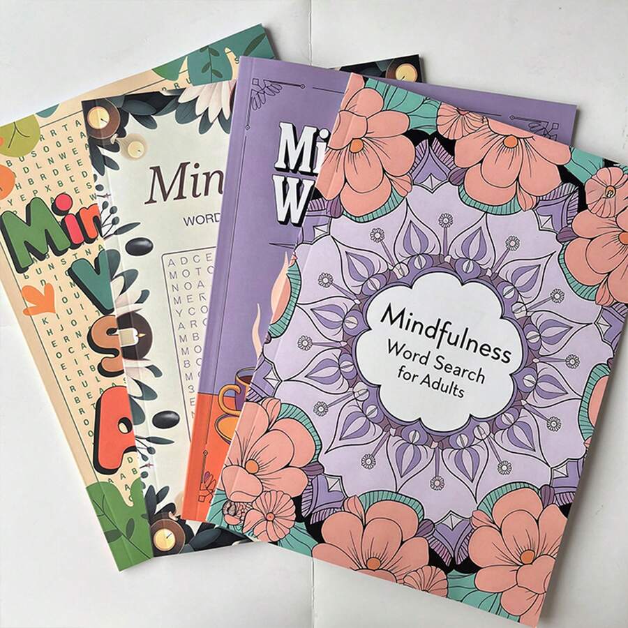 Coleção de Caça-Palavras Mindful para Adultos - Uma Jornada Tranquilizante através de Quebra-Cabeças Intrincados, Designs de Mandala Floral e Envolvimento Cognitivo Relaxante, Outono. Papelaria, Material Escolar, Desenho e Pintura, Halloween, Natal