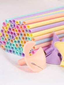 50/30/10pcs 32cm Balloon Stick Multicolor Plastic Macaron Balloon Holder Cups For Wedding Birthday Decor Accessories Wholesale