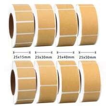 Kraft Paper Sealing Label Stickers Roll, Self-Adhesive, Writable, Suitable For Packaging & Labeling