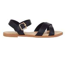 Dorothy Perkins Womens/Ladies Florence Crossover Side Strap Flat Sandals (Black) - 100% Mixed - (DP2052) - Black - View 2