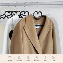 10 piezas de perchas con forma de corazón antideslizantes, estantes de secado multifuncionales