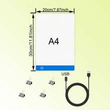 A2/A3/A4 Light Pad Kit, Dimmable Light Box, Eye Protection Diamond Painting Light Board With Top Clip, Portable Light Pad For Tracing Painting, Calligraphy, Watercolor, And Diamond Painting, Anniversary Gifts For Wife Girlfriend, Birthday Gifts For Friend Daughter