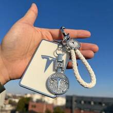 For Tesla Key Card Holder Bling Key Chain Card Key Holder For Model S/X/3/Y Cybertruck Keychain - White - View 5