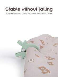 2Pcs Baby Stroller Clips, Gray & Green Secure Hold Clamps, Baby Mosquito Net Clips, Durable Plastic For Fixing Blankets/Toys, Practical Travel Essentials For Pram, Carrier, Trolley, All-Season Use