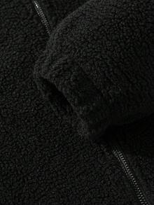 معطف رجالي قديم الطراز بياقة عالية مبطن بالفليس، للخريف والشتاء، طراز جرانج