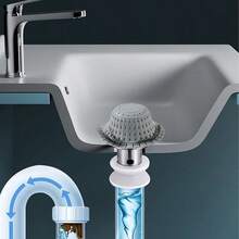 Capteur de cheveux pour drain de baignoire, capteur de cheveux de douche en silicone premium, 1 paquet de bouchon de cheveux pliable pour drains à clapet et drains standard de douche, baignoire, salle de bain, évier