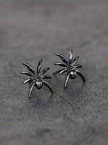 2 piezas Pendientes góticos 3D de dragón barbudo, pendientes de lagarto graciosos para mujeres en forma de tachuelas de oreja con joyas de regalo, pendientes de frente y trasero de rana y sapo - Pendientes divertidos - Ver 11