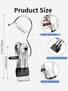 10pcs High-Quality Stainless Steel Clothing Clips, Adjustable Metal Pants Hanger And Clips, Portable Hanging Clothing Clips, Suitable For Home Space Storage And Organization, Suitable For Bedrooms, Wardrobes, Lockers, Homes, Dormitories, Clips For Pants And Skirts, Socks, Underwear, Tops And Other Clothes