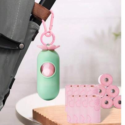 Upgraded Version, 1 Box + 120pcs Trash Bags/1 Box/120pcs Trash Bags. This Portable Stroller Trash Bag Dispenser Storage Box Is Made Of Thicker, Scented Printed Plastic Bags, Suitable For Outdoor Travel, Strollers, Cars And Home Use. Also Suitable For Pets.