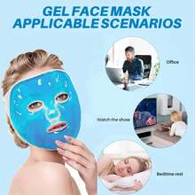 Cold Gel Mask, Soothing And Relaxing, Effectively Relieves Eye Discomfort, Reusable Ice Mask, Facial Treatment For Women During Sleep, Cold Gel Mask For Hot And Cold Therapy, Cold Or Hot Eye Mask/Mask, Can Effectively Relieve Fatigue, Suitable For Facial Swelling, Can Reduce Eye Bags, Dark Circles, Relieve Migraines And Stress, Skin Care And Post-Laser Treatment Care, Spring Summer Picks, Brides Maid Gifts, Room, Bedroom Decor, Bedroom Decor, Beach, Travel, For Men, For Women, Vacation - Blue - View 6