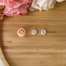 1 件/2 件迷你聚合物粘土切割器海洋主题鲨鱼、鲸鱼、蝠鲼、热带鱼、椰子树、海星、海龟、螃蟹、海豚形状耳环项链制作 - 杏色 - 查看 19