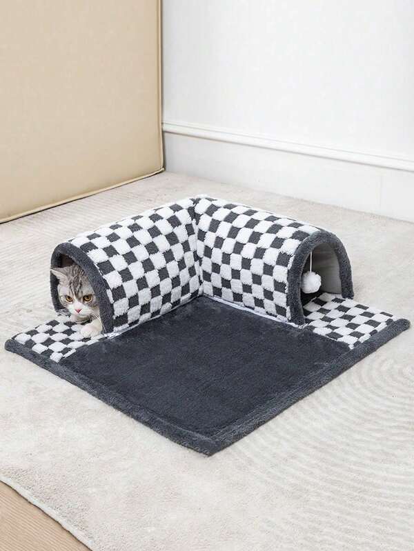 1pc Soft & Comfortable Cat Tunnel Cat Bed, All-In-One Cat Playground And Sleeping Sofa, Suitable For Small, Medium And Large Cats