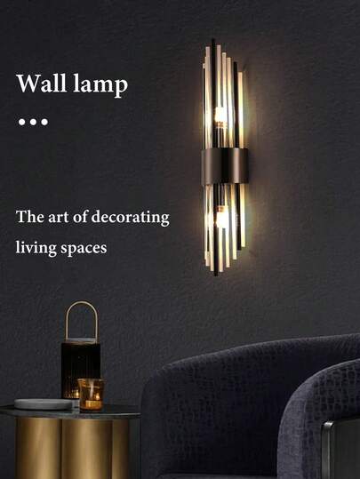 Piece/2 Pieces Moderne Crystal Wand Sconce Goud Tassels, Compatible G9/E14 Bulbs. Features High Clarity Stainless Steel Body. Ideal Living Rooms, Bedrooms, Bedside Interiors, Ambient Lighting. view 2