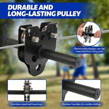 GCCSJ Zip Line Kit For Backyard,100FT Zip Line Kit For Backyard - 400LBS Capacity Heavy Duty Zipline For Kids & Adults With Safety Harness & Removable Trolley | Professional Outdoor Adventure Set With Quick-Tighten System & Thickened Seat,Easy Install ,The Best Birthday GiftGifts For Kids - 100FT - View 6
