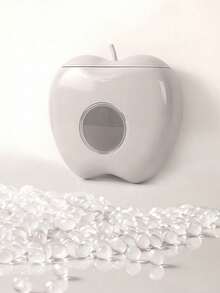 موزع شخصي مثبت على الحائط بشكل تفاحة مصنوع من البلاستيك مع تخزين خالي من العطور لفيلم التغليف وأغطية الاستحمام - حاوية منظم متعددة الاستخدامات للمنزل والحمام