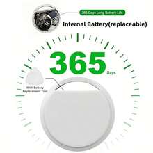 RSH 2个智能标签追踪器，兼容iOS“查找我的”应用程序（仅限苹果系统，不兼容安卓系统），行李定位器、钱包定位器、手机定位器，可更换CR2032电池，无需网络或应用程序，永久免费