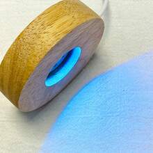 1pc Illuminated USB Wooden Display Stand, For Nightlight, Decor, Aromatherapy Base, Suitable For Desk, Showcase, Office And More