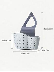 3pcs Sink Hanging Drain Basket Set, Includes Silicone Storage Box, Adjustable Shoulder Strap Drainer Rack, Sponge Holder, Faucet Hanging Basket, Kitchen Storage Bag, Suitable For Storing Sponges And Rags In The Kitchen